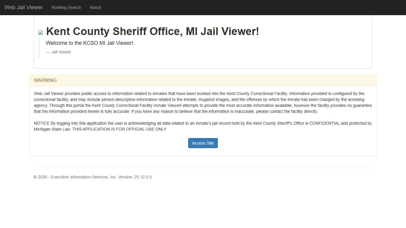 Home Page - Web Jail Viewer